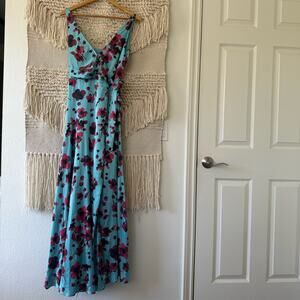 long sleeve kimono maxi dress Kia Kimono Maxi Dress — Midnight Floral Wrap
